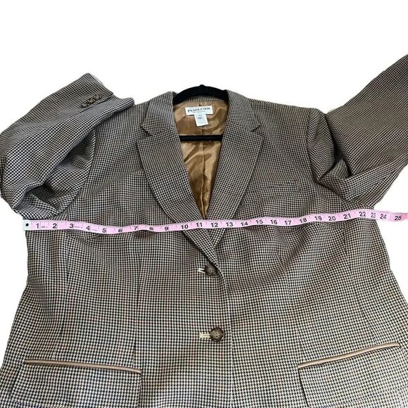 Pendleton Blazer Women's Size 16 Brown Virgin Wool Flawed - Picture 10 of 16